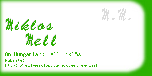miklos mell business card